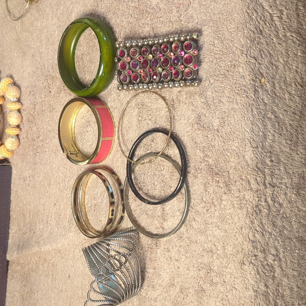 Lot of 9 Bracelets Various Styles